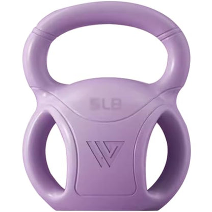 Kettlebell Weights Gym Muscle Training Kettle Bells, Women's Fitness Squat Dumbbell, Unique Three-Ear Structure, Sports Equipment(Purple,5LB)