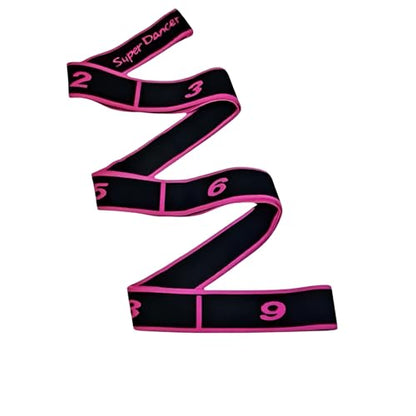 Stretching Strap - Yoga Stretch Belt with 8 Loops, Multi-Segment Design & Storage Bag - Elastic Exercise Strap for Physical Therapy, Home Workout, Pilates