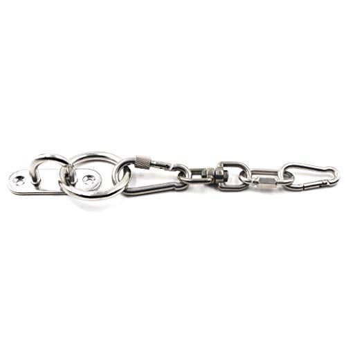 Ceiling Wall Mount Hook Heavy Duty Anchor 5mm 3/16" 304 Stainless Steel Great for Yoga Swings Hammocks/Boat Rigging/Marine Deck Hardware/Suspension Training Straps - color: 5mm ellipse