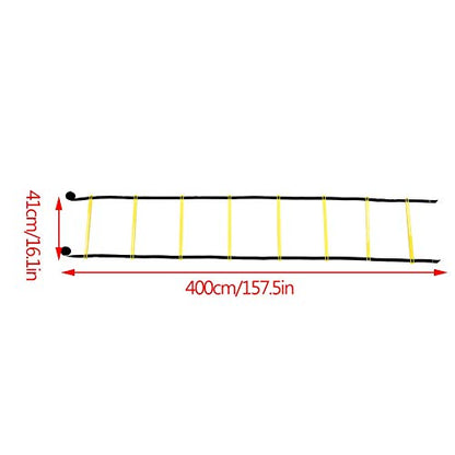 Greensen 13ft Training Ladder & Speed Cones Training Set Speed and Balance Training Ladder Ladder Exercise Workout Equipment for Soccer Speed Football Fitness Feet