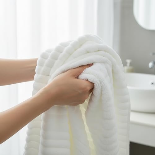 6 Pack Soft Microfiber Hand Towels for Bathroom, 16"x30", White - color: White