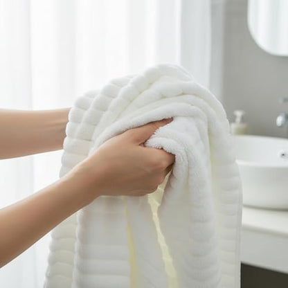 6 Pack Soft Microfiber Hand Towels for Bathroom, 16"x30", White - color: White