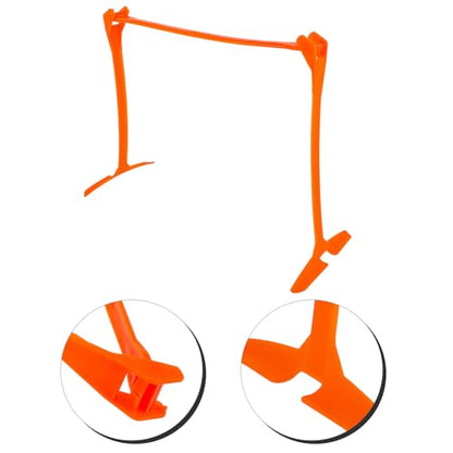 LALAFINA Adjustable Soccer Training Hurdles, Foldable Orange Plastic Speed Hurdles with 3-Level Height for Agility and Running Training Equipment