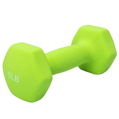Set of 2 each Neoprene Coated Dumbbells Pair Hand Weights All-Purpose, Home Gym