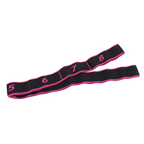 Generic Resistance Bands Elastic Stretch Strap, for Fitness and Yoga, Adjustable Exercise Band for Stretching Training and Body Workout, Portable Home Gym Tool - color: Rose Red