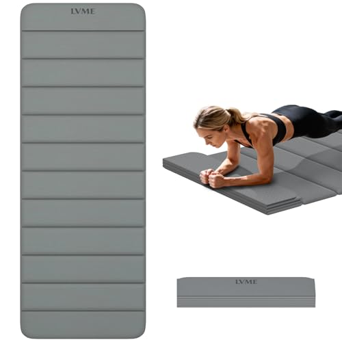 Foldable Yoga Mat,Thickened,0.4"Thick (10mm）,76"x26" | 12-Fold Design,SGS Certified TPE,Non-Slip & No Smell,Ultra Portability,For Yoga,Gym,Pilates,Home Workouts