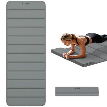 Foldable Yoga Mat,Thickened,0.4"Thick (10mm）,76"x26" | 12-Fold Design,SGS Certified TPE,Non-Slip & No Smell,Ultra Portability,For Yoga,Gym,Pilates,Home Workouts