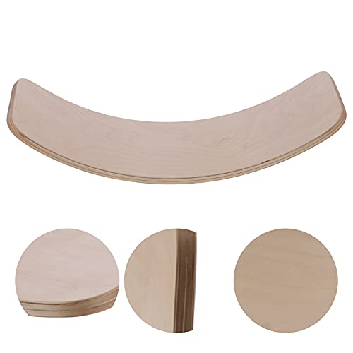Wooden Toys, Multifunctional Wooden Balance Board Training Curved Rocker Board Fitness Accessory