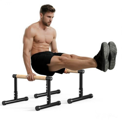 RELIFE REBUILD YOUR LIFE Dip Bar for Home Gym Training 400LBS Parallel Bars - color: Black-04