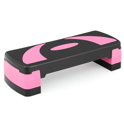 MADOG Aerobics Stepper Platform with 4/6/8 inch Height Stackable Risers