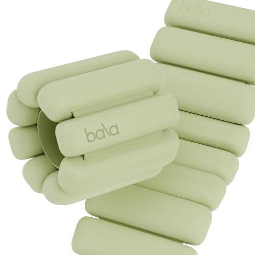 Bala Bangles Wrist & Ankle Weights for Women & Men, Home Gym Equipment - color: Sage, size: 1 LB