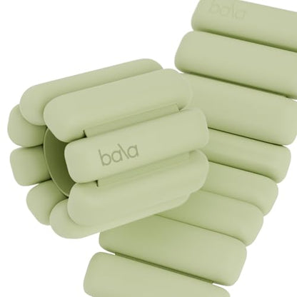 Bala Bangles Wrist & Ankle Weights for Women & Men, Home Gym Equipment - color: Sage, size: 2 LB
