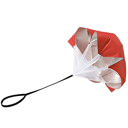 Resistance Parachute Running Speed Training, 57 in Speed Chute with Carry Bag,Resistance Running Parachute for Football Training Kids/Adults(Color:Red) - color: Red