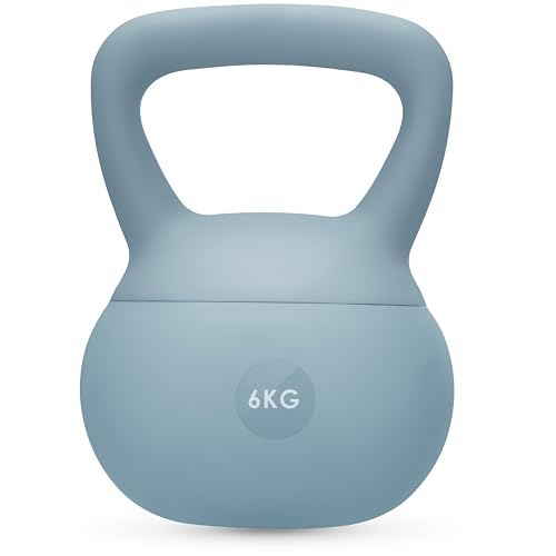 4kg Soft Kettlebell for Women, Non-Slip PVC Coated Home Fitness Weight for Pilates, Strength Training & Full-Body Workouts (Pink) - color: Bleu, size: 6 kg