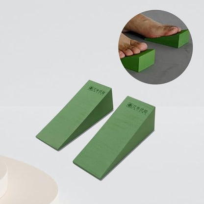 Foam Wedge Calf Stretch Slant Board (2-Pack) - EVA Foam Incline Block for Squat, Leg & Ankle Mobility Exercises