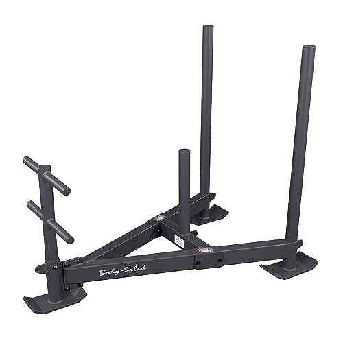 Body-Solid (GWS100) Weight Sled - Versatile High-Durability Sled for Push/Pull Training, Fitness & Football Drills with Weight Posts