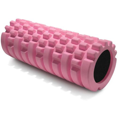321 STRONG Patented 3-Zone Massage Roller, Medium Density for Exercise - color: Bubble Gum
