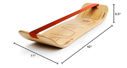 GIBBON SlackBoard - GiBoard Balance Board - Gift for Kids & Adults - 1 & 2 Line Options - Slackline Balance Trainer for Core Workouts, Standing Desk Exercise, Home Gym, Yoga & More
