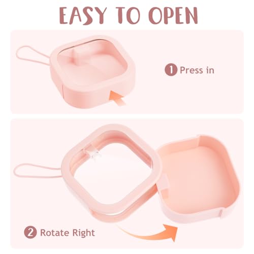 PRETYZOOM 2-Pack Hair Tie Storage Box 3.74In TPE Compact Organizer – Wall-Mount & Travel-Ready Holder for Hair Bands, Clips, Scrunchies – Desktop & Bathroom Accessory Case for Girls