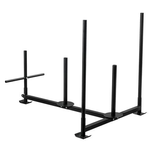 Prowler Weight Sled for Training - Workout Sled with Replaceable Feet, High & Low Handles, Metal Skis for Extra Resistance - Easy Storage Sled Pull and Push,300LB