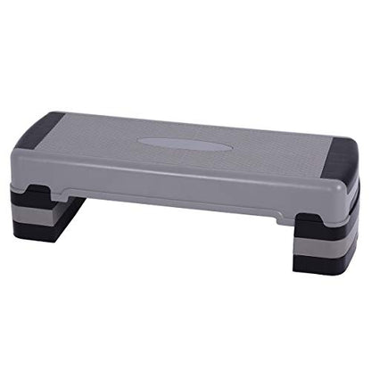 Gymax Step Platform, 35'' Adjustable Exercise Equipment Aerobic Stepper with 6" - 8" - 10" Risers for Fitness & Exercise