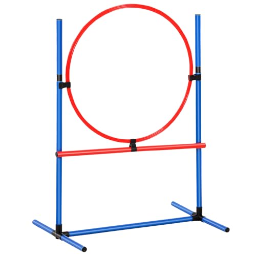VEVOR Dog Agility Course Backyard Set, 13pcs Agility Training Equipment for Dogs, 2 Tunnels with Sandbags,Adjustable Hurdles,Weave Poles,Jump Ring,Pause Box, Puppy Obstacle Course Kit with Storage Bag - size: 13 Pcs Upgraded Set