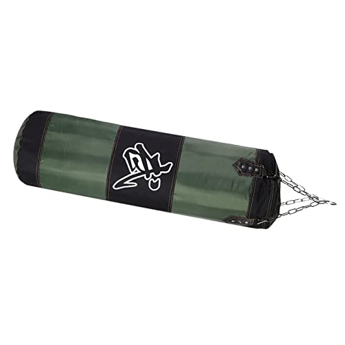 Empty Training Boxing Sandbag, Fitness Sandbags, Oxford Cloth Material, with Zipper, for Exercise(Green, 100cm)