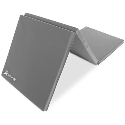 ProsourceFit Tri-Fold Folding Thick Exercise Mat 6’x2’ with Carrying Handles for MMA, Gymnastics, Stretching, Core Workouts