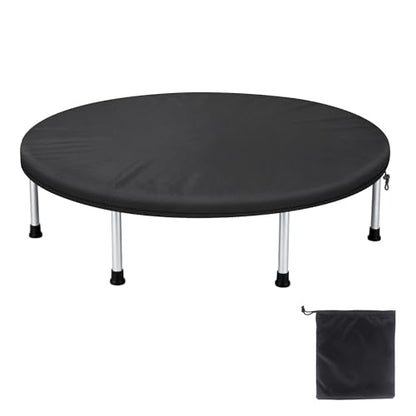 Klmnop 40 Inch Mini Trampoline Cover, Waterproof Protective Fitness Trampolines Round Cover fit Indoor/Outdoor Rebounders for Adults and Toddlers(Not Spring Covers, Black)