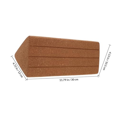 Triangle Cork Yoga Blocks Set, High-Density Non-Slip Fitness Bricks for Yoga, Meditation, and Dance Practice, 30Cm Sturdy Support for Adults and
