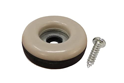 Shepherd SlideGlide 7/8" Round Adhesive Furniture Sliders for Carpet, Heavy-Duty Protective Furniture Moving Pads with Self-Adhesive or Screw-On Application, Set of 8, Beige - size: 0.875 inch