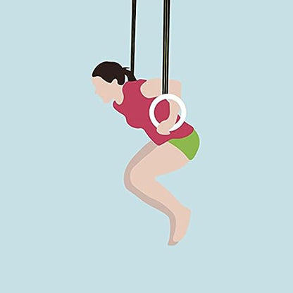 Wooden Gymnastic Rings Straps – 28mm Exercise Rings for Full Body Strength Training Bodyweight Workouts and Cross-Training – for Fitness Enthusiasts