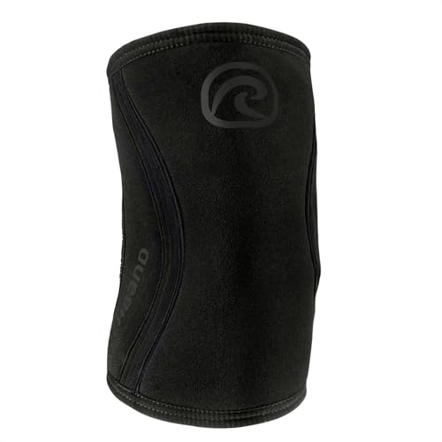 Rehband Elbow 5mm Compression Sleeve, Neoprene Elbow Sleeves for Weightlifting, Anatomical Design, Non-Slip & Close Fitting, Elbow Support Unisex, Colour:Carbon/Black, Size:X-Large