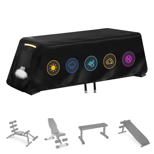 Weight Bench Cover, Heavy Duty 420D Oxford Exercise Workout Bench Cover Waterproof Outdoor，Home Gym All-weather Protective Covers Fit for Sit-up Board Flat Lifting Benches and Fitness Equipment Indoor