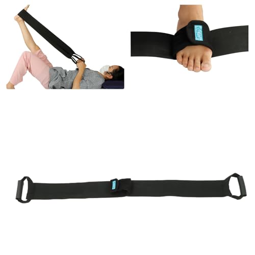 Leg Lifter Strap & Stretching Aid for Stroke Recovery, Hands-Free Physical Therapy Band for Elderly & Bedridden, Leg Rehabilitation Equipment for Knee Hip Surgery & Foot Drop (1 Foot) - color: 1 Foot