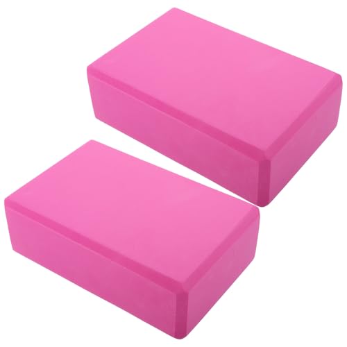 2Pcs EVA Non-Slip Yoga Blocks High-Density Foam Bricks for Adults and Yoga Stretching Flexibility Support Workout Gym Exercise Pilates Training