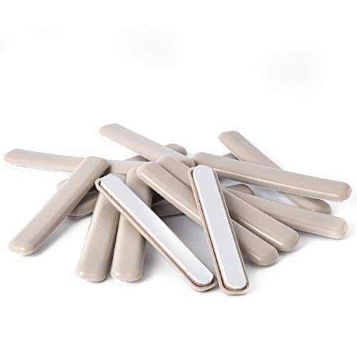 Ezprotekt 16 Pack Self-Stick Furniture Movers Sliders Strip for Carpet, 1/2 x 4 inch Rectangular Furniture Moving Pads, Self Adhesive Strip Sliders Gliders for Chair Table Desk Sofa Couch (Beige) - color: Beige, size: 0.5" x4"