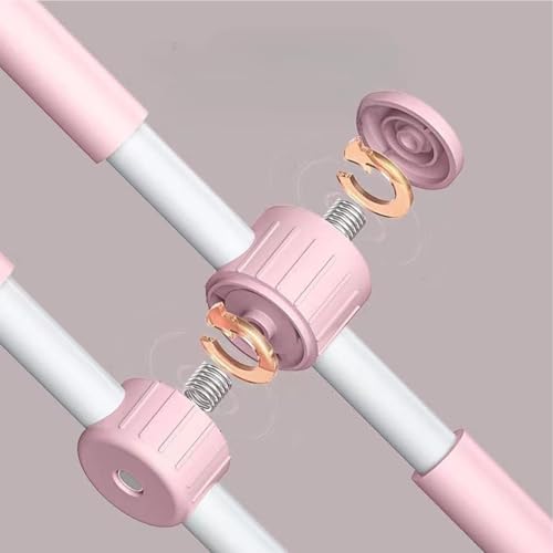 Yoga Postures Stick – Yoga Exercise Stick, Stretch Mobility Pole, Adjustable Pilates Training Bar, Portable Rehabilitation Fitness Tool | Lightweight Stretching Aid for Office Gym Travel Home - color: Pink
