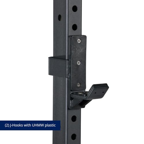 Titan Fitness T-3 Series Wall Mounted Folding Power Rack, 82" Height x 21" Depth, Compact Space-Saving Rack, 2x3 11-Gauge Steel Uprights, Includes J-Hooks & Pull-Up Bar
