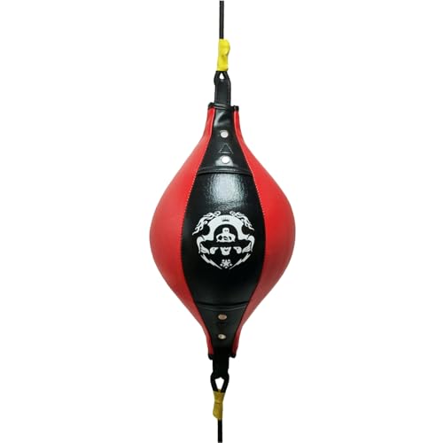 Speed Bag - Reflex Training Boxing Ball, Heavy Duty Endurance Practice Punching Bag | Stress Relief Equipment, Fitness Training Punch Ball for Teens Adults Home Gym Combat Workout - color: Black red