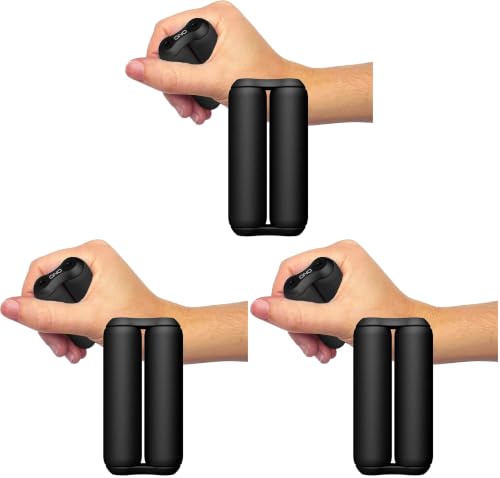 ONO Roller - Handheld Fidget Toy for Adults | Help Relieve Stress, Anxiety, Tension | Promotes Focus, Clarity | Compact, Portable Design (Black, Junior Size - ABS Plastic) (Pack of 3) - size: Junior Size (Pack of 3), style: ABS Plastic - Black