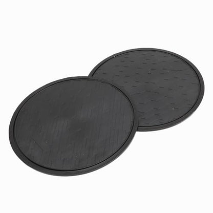 Exercise Core Sliders Dual Sided Discs for Full Body Workout Portable Abdominal Strength Trainer for Home Gym Travel 2pcs (Black)