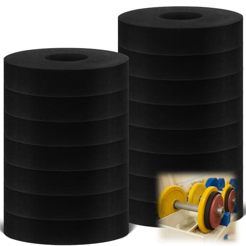 15 Pcs 2 Inch EVA Weight Plate Spacers, Dumbbell and Barbell Noise Reduction Pads for Home Gym and Strength Training, Sled Push Pull Workouts