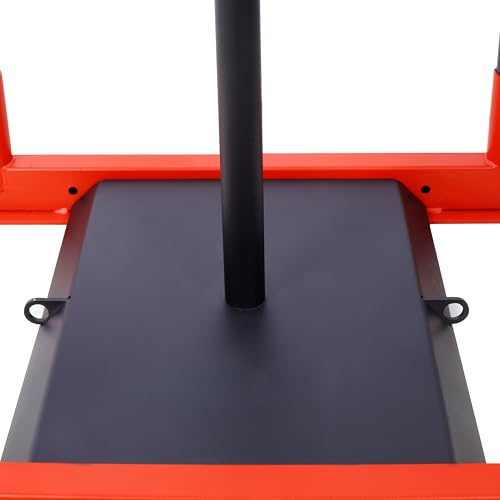 Heavy-Duty Fitness Sled with Push Poles & Harness for Speed Training, Strength Building – Compatible with 1" & 2" Weight Plates – Rust-Resistant Design
