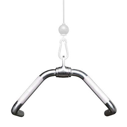 REP Fitness LAT Pulldown and Low Row Cable Machine Attachments and Functional Trainer Attachments – Curl Bar, D-Handle, Ankle Cuff, Tricep Rope, Sports Handle, Straight Bar, Row, Chinning Triangle - style: Open Rowing Attachment