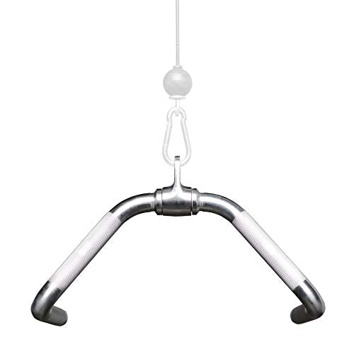 REP Fitness LAT Pulldown and Low Row Cable Machine Attachments and Functional Trainer Attachments – Curl Bar, D-Handle, Ankle Cuff, Tricep Rope, Sports Handle, Straight Bar, Row, Chinning Triangle - style: Open Rowing Attachment
