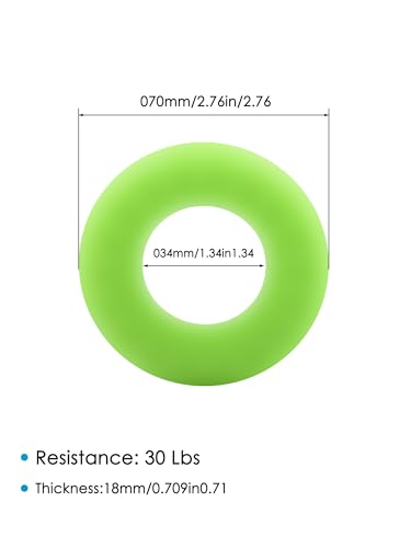 Smooth Grip Ring, Silicone Grip Ring, Adjustable Finger Exerciser, Suitable For Finger Exercise & Hand Strength Training - color: Green