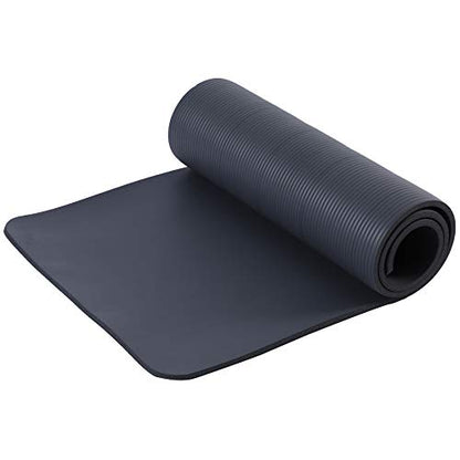 Thick High Density Yoga Mat Exercise Equipment Gym Floor Mat, Thick 72 x 24” Non-Slip Workout Fitness Home Pilates Mat for Women & Men