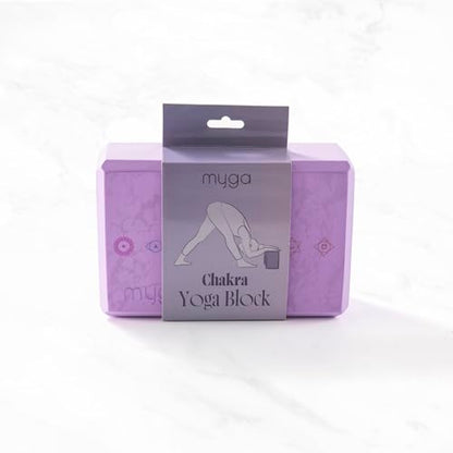 MYGA Yoga Block,Lightweight EVA Foam Yoga Brick,High Density Non-Slip Block for Yoga Poses, Pilates, Balance and Flexibility - color: Chakra