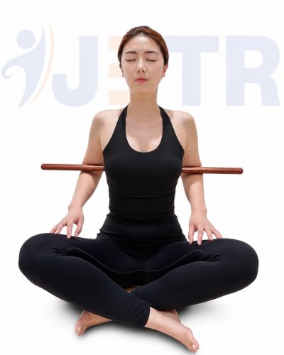 JETR™ StretchNHeal Collapsible Wooden Yoga Stick – Regular & XL | Posture Corrector, Mobility & Stretching Stick, Exercise & Workout Pole for Flexibility, Balance & Rehab